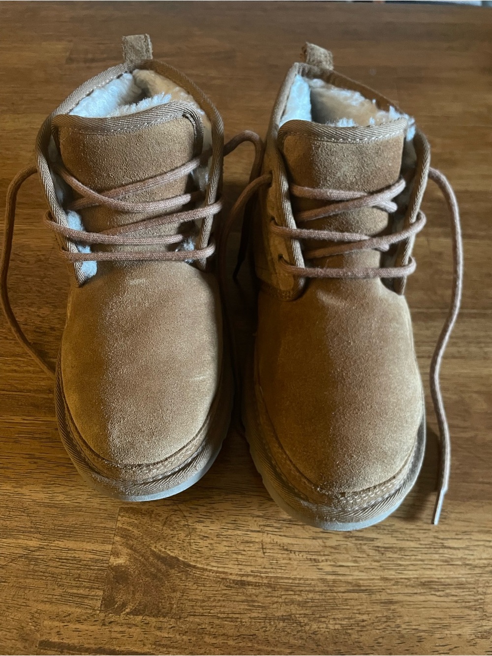 UGG Adult Chestnut Suede Lace-Up Fleece Boots